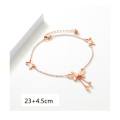 Shangjie OEM Joyas Fashion Rose Gold Acero inoxidable Damas Anucianas Wholsale Anklets Women Butterfly Anklet